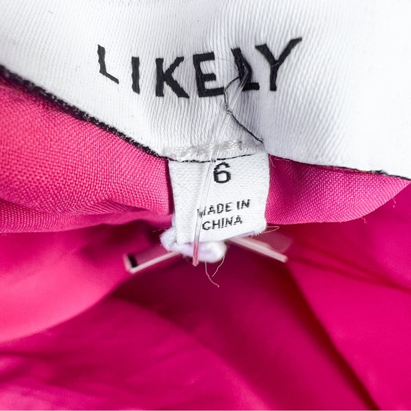 Pink Feather Mini Dress - NWT Likely Katy | Size 6 | Hot Pink Party Dress - Picture 7 of 9